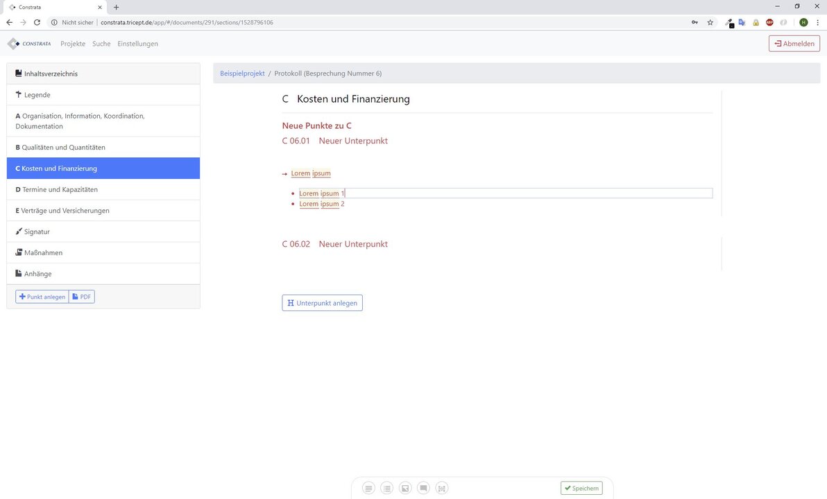 Protokoll-App unterstützt das Projektmanagement von Constrata