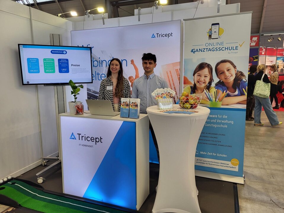 Tricept auf der Didacta 2025: Azubis präsentieren digitale Lösung für den Ganztagsschulbetrieb