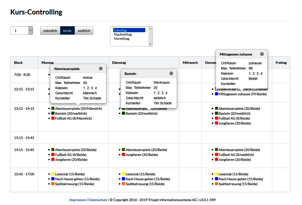 ONLINE-GANZTAGSSCHULE.DE: Software Update der Tricept AG bringt hilfreiche neue Funktionen