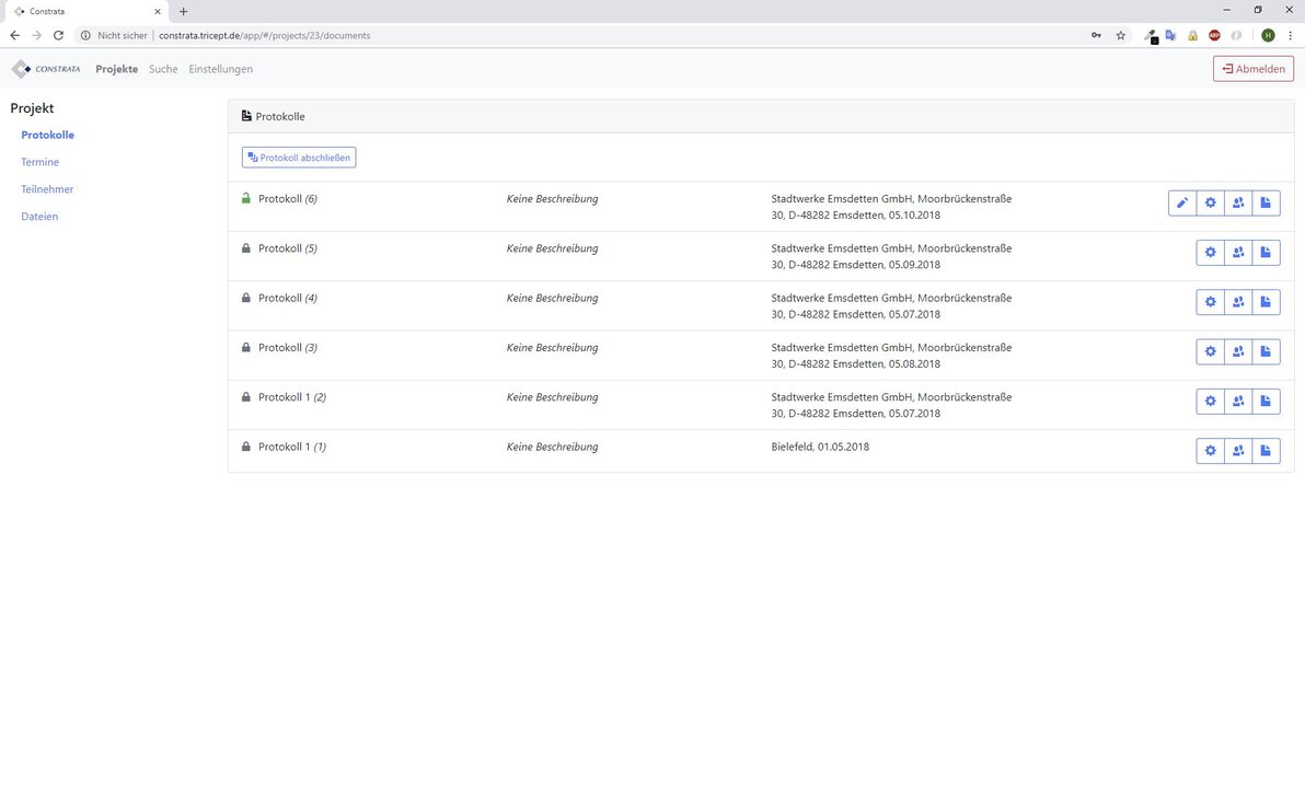 Protokoll-App unterstützt das Projektmanagement von Constrata